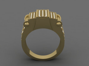 Man Unique pave ring Model do druku 3D