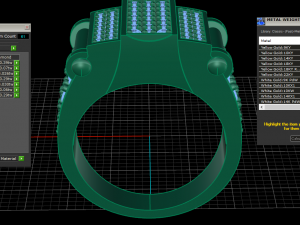 Man Unique pave ring Model do druku 3D