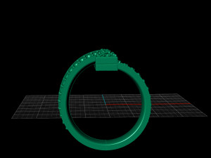 Tiffany T pave ring 3D 프린트 모델