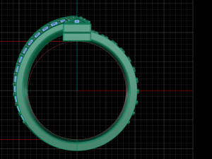Tiffany T pave ring 3D 프린트 모델