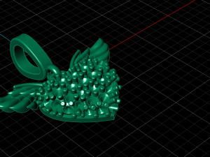 Heart Pave pendant with WINGS 3D-printmodel
