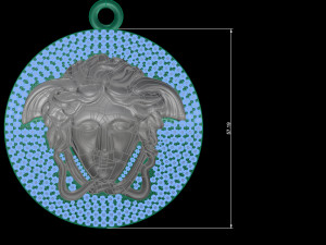 VERSACE PAVE PENDANT 3D-printmodel