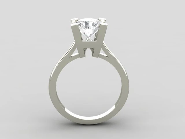 WH 1 stone unique ring 3D Print Model .c4d .max .obj .3ds .fbx .stl .blend 