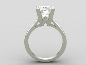 WH 1 stone unique ring Model Cetak 3D