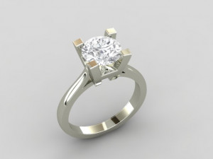 WH 1 stone unique ring Model Cetak 3D