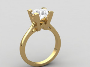 WH 1 stone unique ring Model Cetak 3D