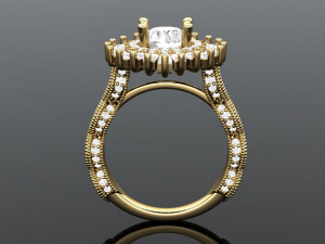 Fashion style pave unique ring Modelo de impresión 3D