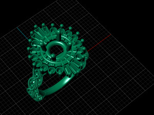 Fashion style pave unique ring Modelo de impresión 3D