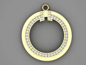 Tiffany pave pendant 3D Print Model