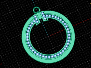 Tiffany pave pendant 3D Print Model