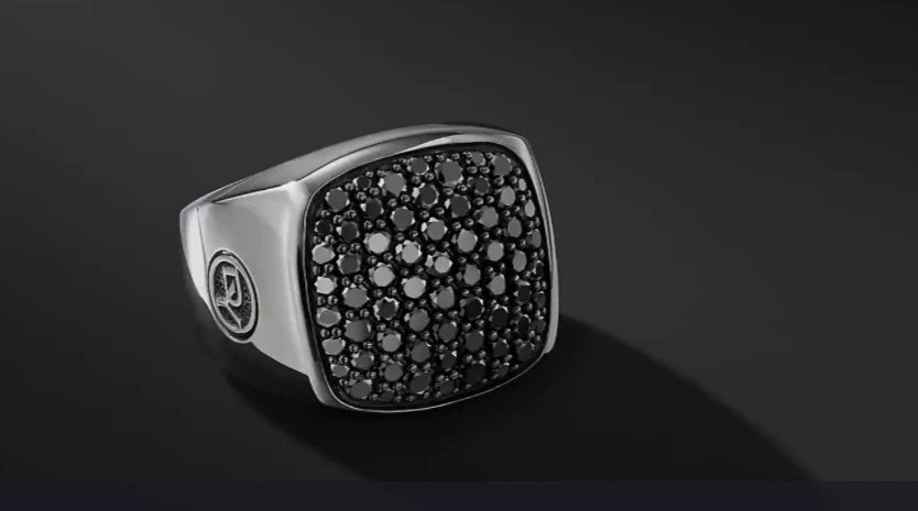 David Yurman Cushion shape man ring 3D print model 3D Print Model .c4d .max .obj .3ds .fbx .stl .blend 