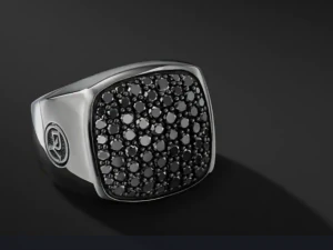 David Yurman 쿠션 모양의 남자 반지 3D 프린트 모델 3D 프린트 모델