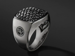 David Yurman Cushion shape man ring 3D print model 3D 프린트 모델