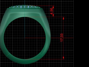 David Yurman Cushion shape man ring 3D print model 3D 프린트 모델