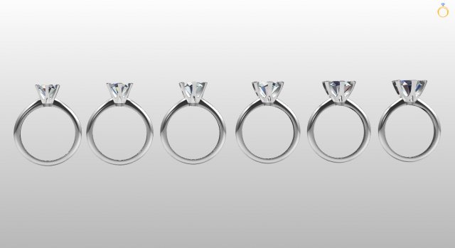 Tiffany engagement rings Modelo de impresión 3D .c4d .max .obj .3ds .fbx .stl .blend 