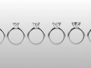 Tiffany-Verlobungsringe 3D Druckmodell