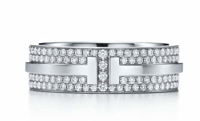 Tiffany wide pave diamond ring 3D print model Model Cetak 3D .c4d .max .obj .3ds .fbx .stl .blend