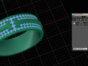 Tiffany wide pave diamond ring 3D print model Model Cetak 3D