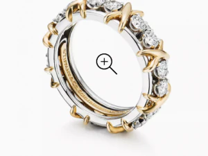 Tiffany-Ring mit 16 Steinen 3D Druckmodell