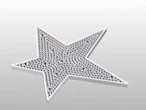 Star pave pendant 3D Print Model