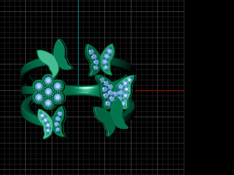 Butterfly fashion ring 3D Print Model