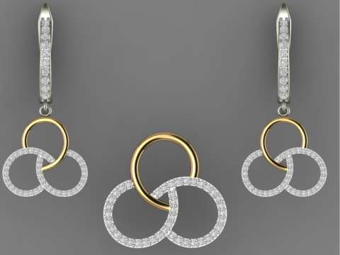 2 色调独特风格吊坠 3D 打印模型 3D 打印模型