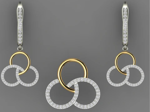 2-кольоровий унікальний стильний кулон з 3D-друком 3D Принт Модель