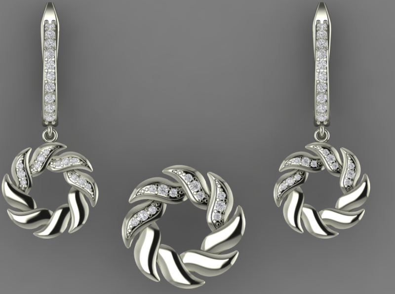 Yuvarlak şekilli benzersiz stil kolye 3D baskı modeli 3D Baskı Modeli .c4d .max .obj .3ds .fbx .stl .blend 