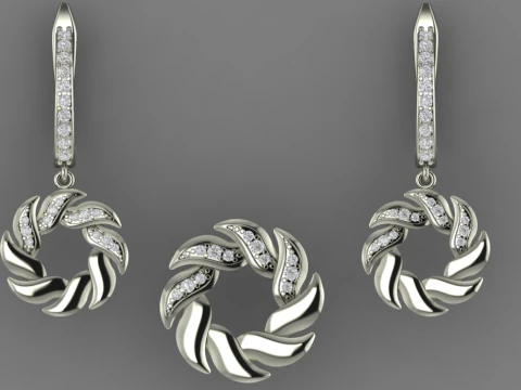 Modelo de impressão 3D com pingente de estilo único em forma redonda Modelo de Impressão 3D