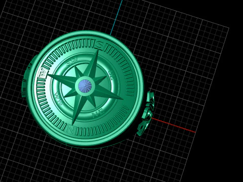 Compass Style man ring 3D print model 3D Print Model