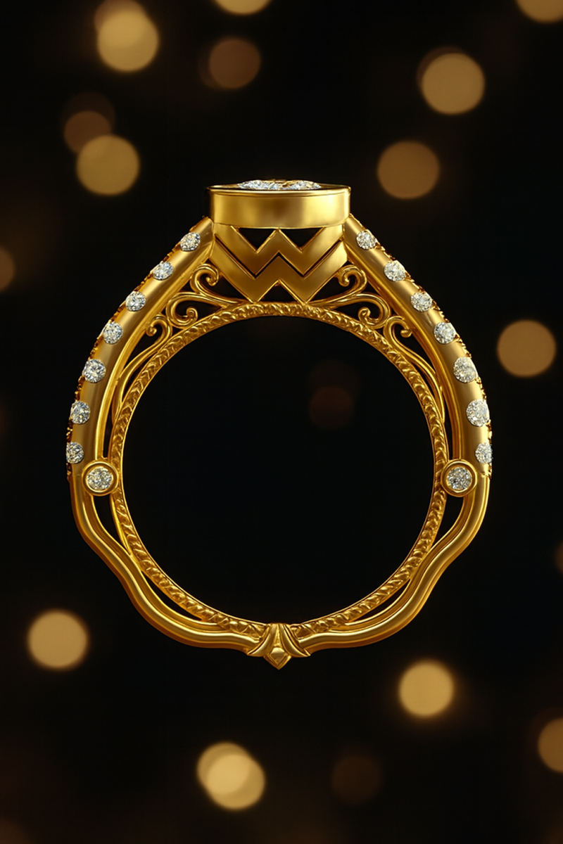 वेरागियो स्टाइल रिंग 3D प्रिंट मॉडल .c4d .max .obj .3ds .fbx .stl .blend 