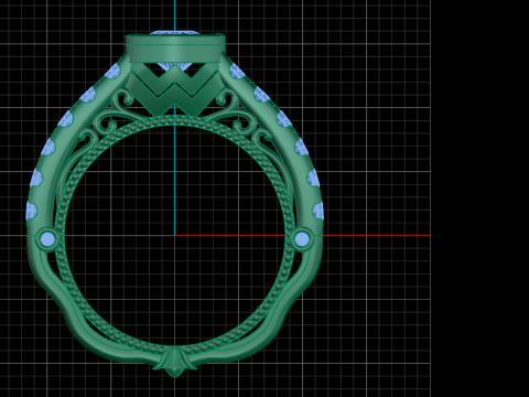 वेरागियो स्टाइल रिंग 3D प्रिंट मॉडल
