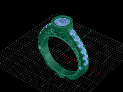 वेरागियो स्टाइल रिंग 3D प्रिंट मॉडल