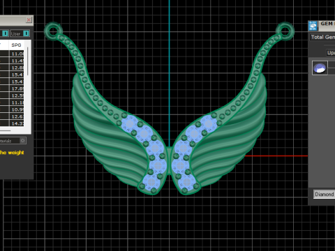 Elegant jewelry wings pendant 3D Print Model