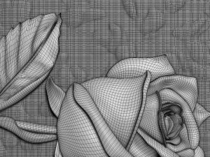 Panno Rose Relief 3D Model
