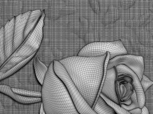 Panno Rose Relief 3D Model