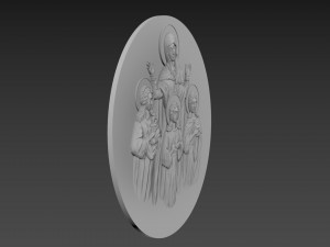 St Martyrs Faith Hope and Love and their mother Sophia 3D Model