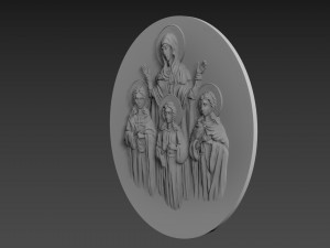 St Martyrs Faith Hope and Love and their mother Sophia 3D Model