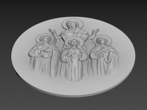 St Martyrs Faith Hope and Love and their mother Sophia 3D Model
