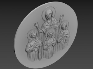 St Martyrs Faith Hope and Love and their mother Sophia 3D Model
