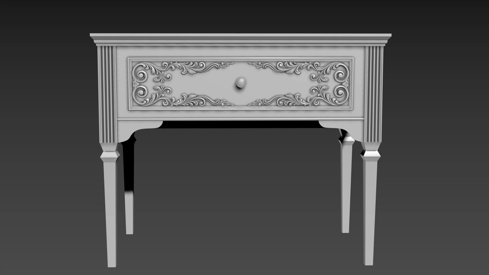 Classic table 3D Model .c4d .max .obj .3ds .fbx .stl .blend 