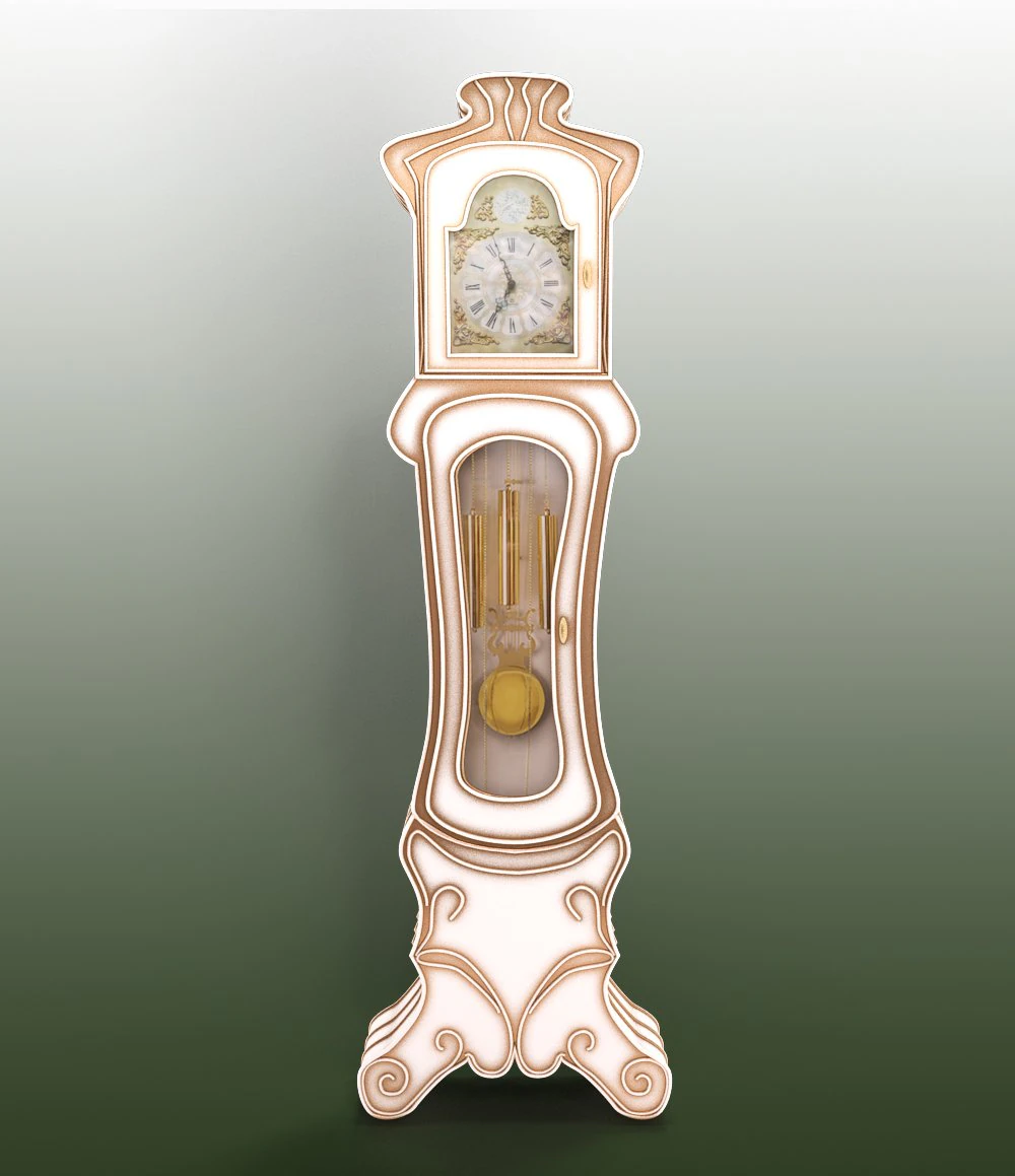 Uhr 3D Modell .c4d .max .obj .3ds .fbx .stl .blend 