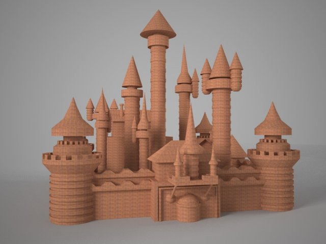 fantasy castle 3D Model .c4d .max .obj .3ds .fbx .stl .blend 