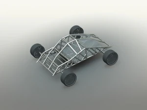 먼지 차 3D 모델