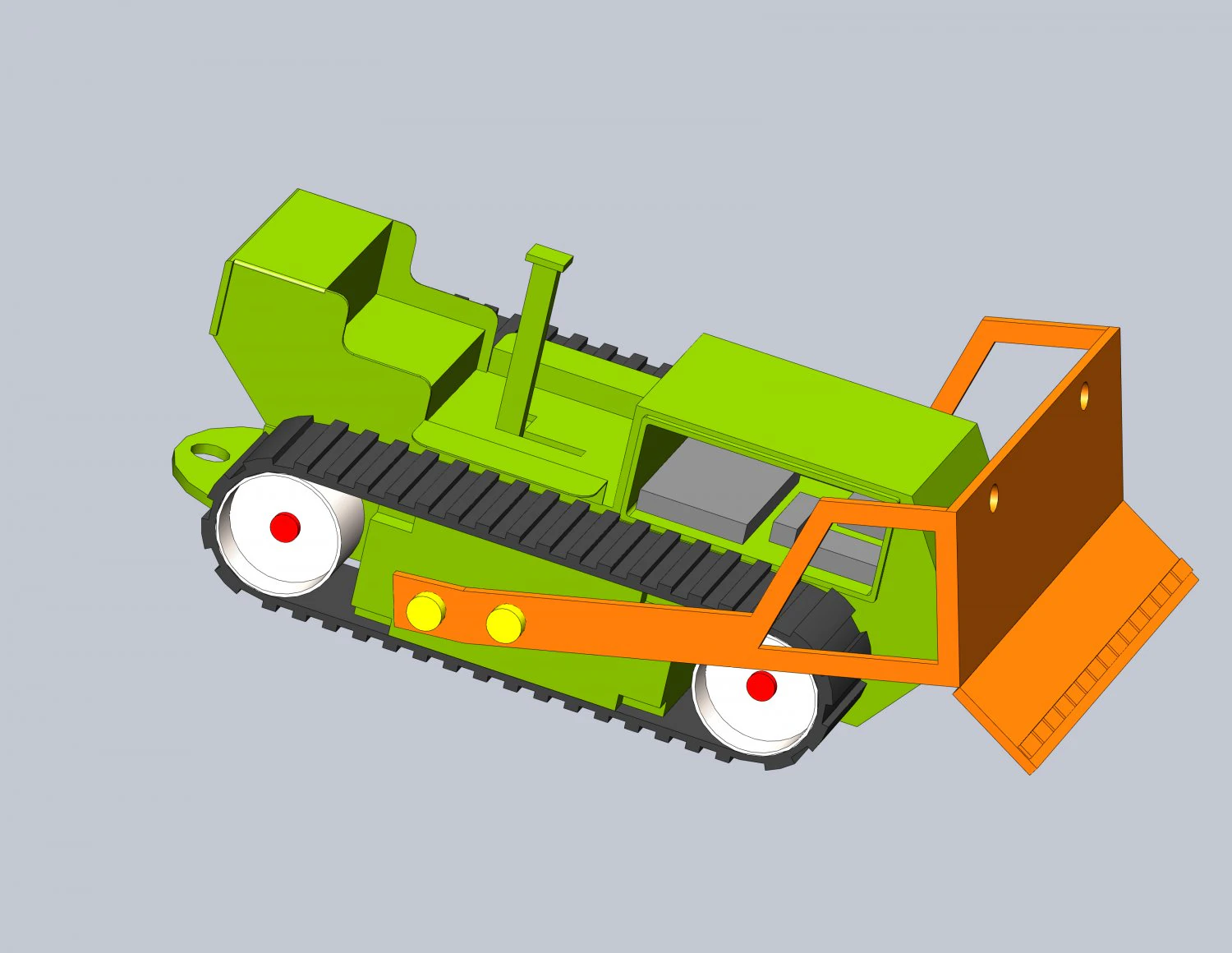 buldozer 3D Model .c4d .max .obj .3ds .fbx .stl .blend 