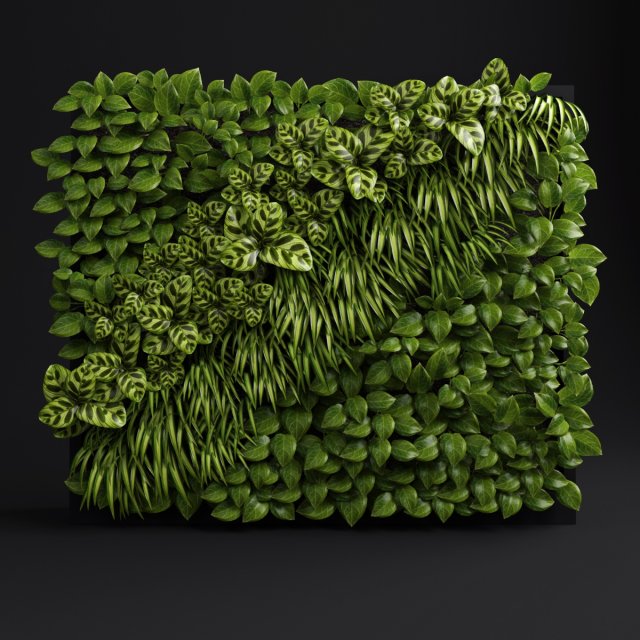 green wall 3D Модель .c4d .max .obj .3ds .fbx .stl .blend 