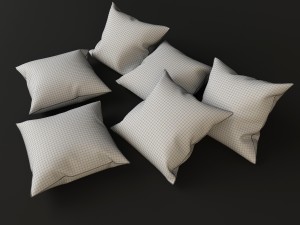 grey pillows Modelo 3D