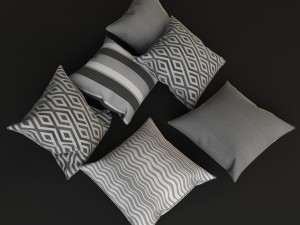grey pillows Modelo 3D