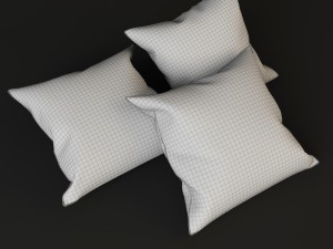 grey pillows Modelo 3D
