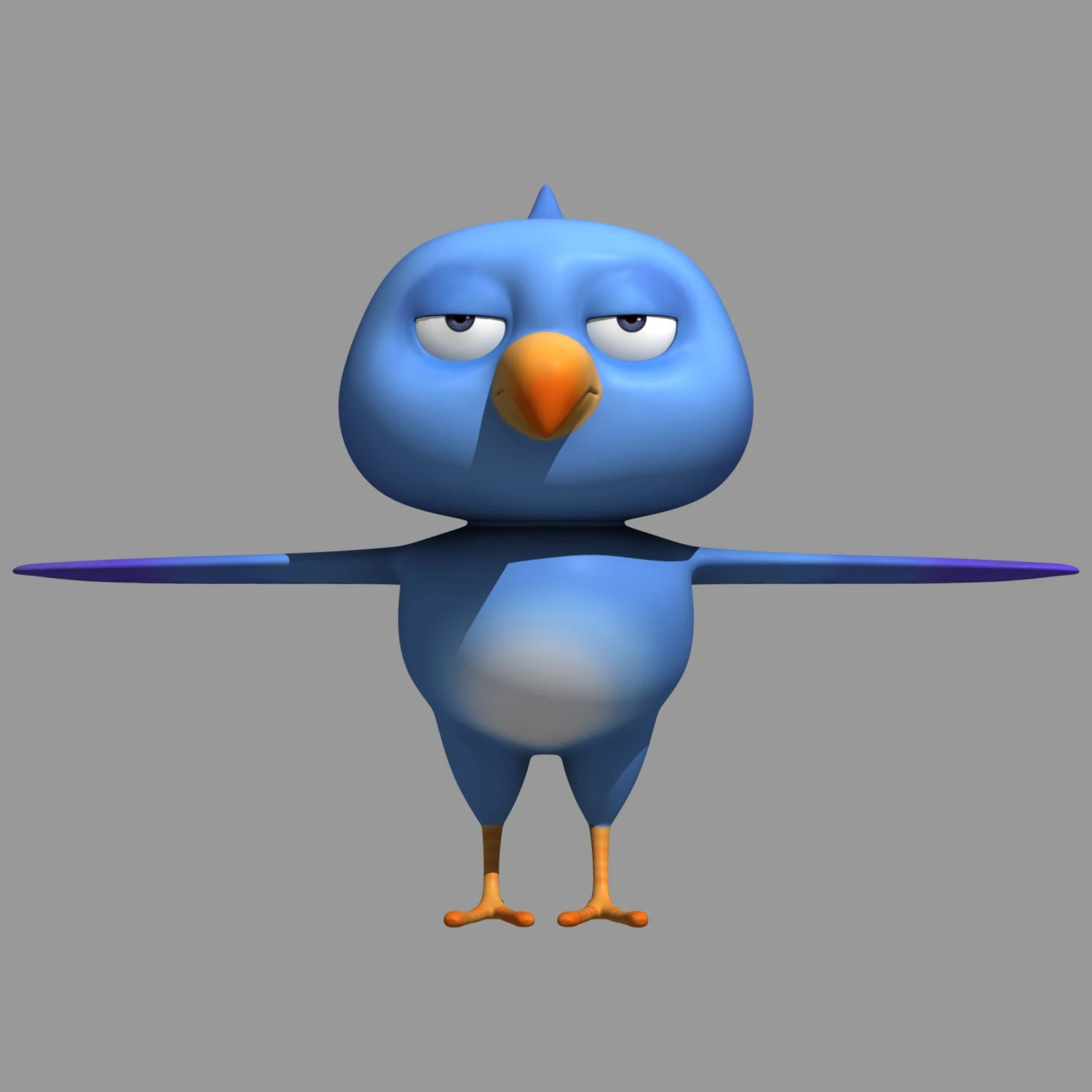 Cartoon Bird Parrot Chicken 3D Model .c4d .max .obj .3ds .fbx .stl .blend 